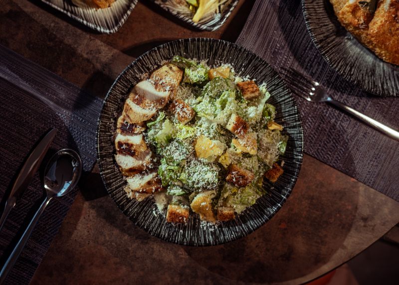 Caesar salad at Round table pizza