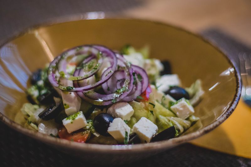 Mediterranean salad at Round table pizza