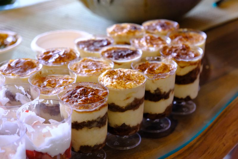 Tiramisu dessert at Round table pizza