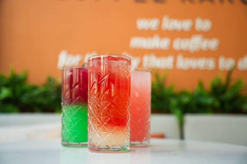 Italian soda at Round table pizza